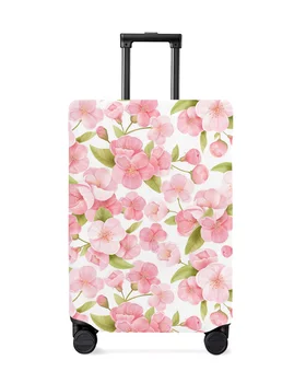 Pink Peach Blossom de Flori portbagajului Întinde Valiza Protector Bagaj de Praf Caz Acoperire pentru 18-32 Inch Valiza de Călătorie Cazul