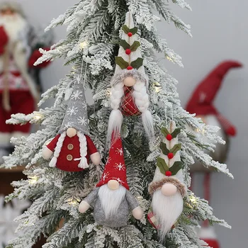 Pomul de crăciun Pandantiv fără Chip de Păpușă de Crăciun Tesatura Mic Gnome Agățat Pandantiv Decor de Crăciun Ornament pentru Casa Decor de Crăciun