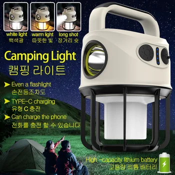 Portabil Camping Lumini Impermeabil Camping Lanternă Reîncărcabilă Lampă cu LED-uri Lanterna Super-Luminos Sprijin Distanta de Iluminare