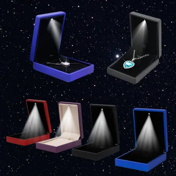 Premuim Pandantiv Colier de Lumină LED Cutie de Cadou pentru Cazul Afișare Bijuterii de Nunta 40GB