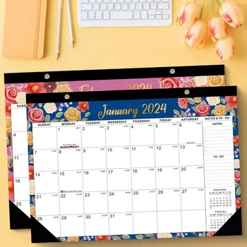 Programul Hârtie Engleză Calendar De Perete Ianuarie 2024-Iunie 2025 An Planificarea Notă Agățat De Perete Calendar 18 Luni Agățat Calendar