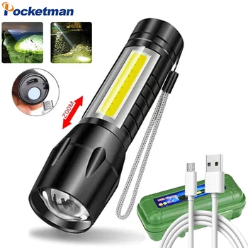 Puternic Lanterna LED-uri USB Reîncărcabilă Lanterne Impermeabil Zoom Lanterna Camping Lanterna Portabila de Lumina de Urgenta