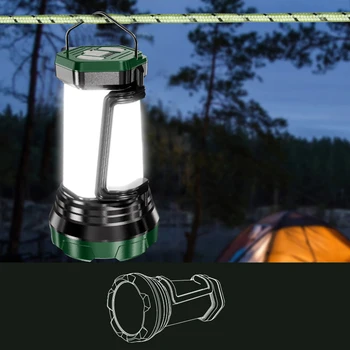 Puternic în aer liber, Mini lanterna Lanterna 6 Moduri de IPX4 rezistent la apa USB Reîncărcabilă LED-uri Portabile Reflector Pentru Pescuit, GRĂTAR, Drumeții