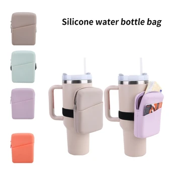 Păstrați Băuturi Închideți și Fixați-l cu Silicon Sticla de Apa Culori Solide și Bucurați-vă de Confortul Hands-Free