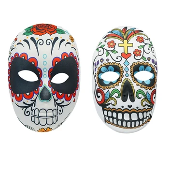 Q0KE Ziua Morților Masca Craniu de Zahăr Masca Costum de Halloween Masquerade Ziua Morților Masca de Carnaval Masca de Partid