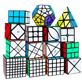 QIYI Viteză Magie Neo Cube 3x3x3 4x4x4 5x5x5 Puzzle Negru Autocolante Cub Magic Educație Learnning Cubo Magico Jucarii pentru Copii Copii