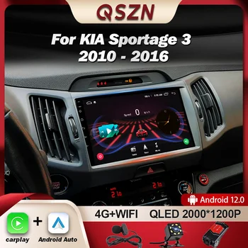 QSZN Pentru Kia Sportage 3 SL 2010 - 2016 Radio Auto Multimedia Player Video de Navigare GPS, 4G, Android Carplay 12 Autoradio 2K QLED