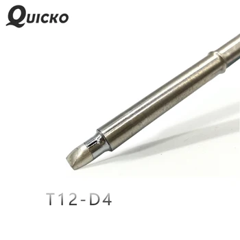 QUICKO T12-D4 Forma D serie de Sudura fier sfaturi de lipit capetele instrumente de 70W pentru FX9501/907 T12 Ocupa OLED&LED stație
