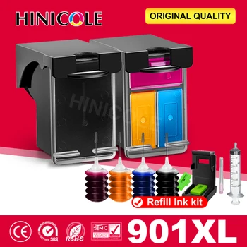 Refillable Cartuș de Cerneală 901XL 901 Pentru HP 901XL Printer Officejet J4500 J4524 J4530 J4540 J4550 J4580 J4585 Printer