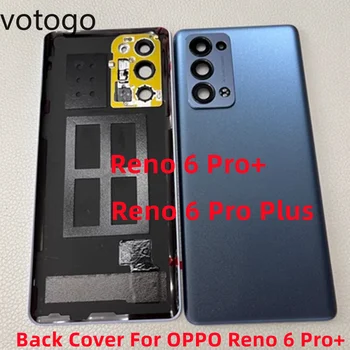 Reparații Capac Spate din Sticla Pentru OPPO Reno 6 Pro+ / Reno6 Pro Plus 5G Spate Baterie Usa Carcase cu Lentilă aparat de Fotografiat Înlocuire Cadru