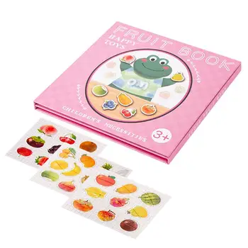 Reutilizabile Autocolant Cărți Pentru Copii 2-4 Cartele Magnetice De Carte Din Lemn Montessori Carte Pentru Copii Cognitive De Învățare Joacă Acasă