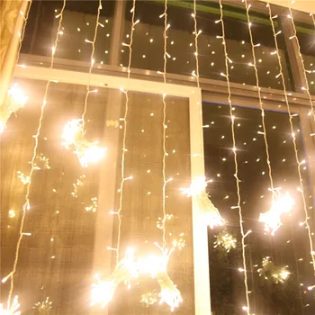 Rezistent la apa 3M 300 LED-uri în aer liber, Vacanță de Crăciun Decorativ de Nunta xmas Șir de Basm Cortina Ghirlande Strip Lumini de Partid