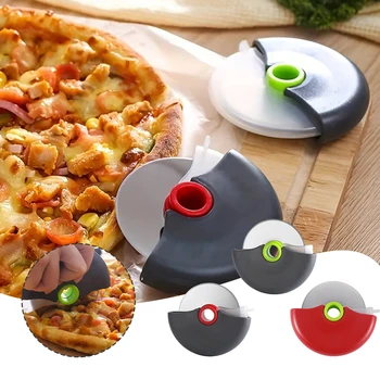 Roată De Tăiere Cuțit Pentru Pizza Cu Capac Din Inox Role De Aluat Tăietor Cutter Produse De Patiserie De Copt Instrument De Accesorii De Bucătărie