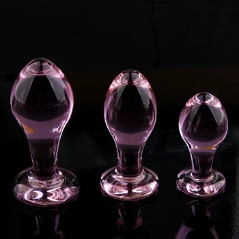 Roz de Cristal de Sticlă Anal Plug pentru Femei Dopuri de Fund Penis viata de Noapte Anus Dildo Adult Masturbare Gay Adult Jucarii Sexuale Iubitor de Cadouri