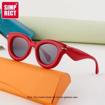 SIMPRECT Y2K Rotund ochelari de Soare Femei 2024 Brand de Lux de Calitate Designer de Moda Vintage Retro Oglindă Ochelari de Soare Pentru Femei oculos