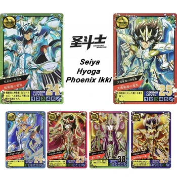 Saint Seiya Flash card DIY personaje Anime Seiya Hyoga Phoenix Ikki 6pcs/set Colectie carte de Joc carte de jucarii cadou de Crăciun