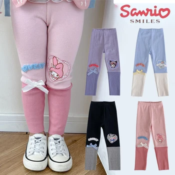 Sanrio Kuromi Fata Dresuri Ciorapi Melodie De Desene Animate Drăguț Pantaloni Fete Toamna Iarna Tricotate Fund Copilul Caldura Pantaloni Copil Haine