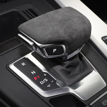 Schimbătorului de viteze Capacul de piele de Căprioară Masina Folie de Schimbare a vitezelor Gulere Caz Pentru Audi A4 S4 S5 RS5 B9 A5 Q5 Q7 Auto Accesorii de Interior