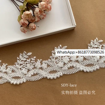 Shanti Yi este Nou Export de Lapte Alb Material de Mătase de Lux cu Margele Set Mare Rochie de Mireasa Frizură Lace Dantelă