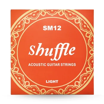 Shuffle Chitara Acustica, Siruri de caractere SM12 Acoperire Anti-rugină coardă de Chitară Importate Hexagonale Sârmă de Aliaj String Chitara Accesorii