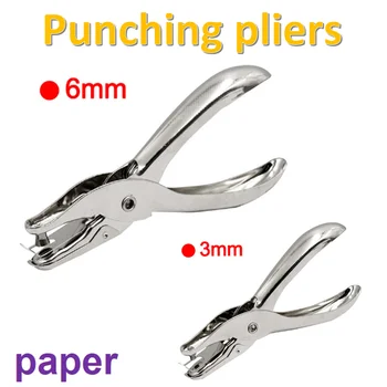 Singur hole punching pliers cu o gaură cu diametrul de 6 mm/3mm Puncher 1-8 pagini de Hârtie stantare Singură mână mașină de ștanțat