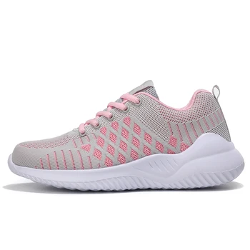 Sport pentru femei pantofi de alergat 2023 noi adidași ochiurilor de plasă Respirabil de mers pe jos de femei adidași confortabil roz de moda casual