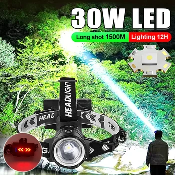 Super Bright LED Far de Mare Putere USB Reîncărcabilă Cap-montat rezistent la apa Lanterna Far Potrivit Vanatoare Camping Pescuit