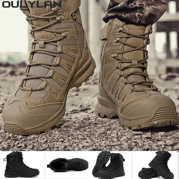 Supradimensionate Drumeții Pantofi Unisex Drumeții Pantofi pentru Bărbați de Înaltă Top Desert Boots Tactice Domeniul de Formare profesională Pantofi de Alpinism Glezna Cizme