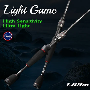 TSURINOYA Carbon Filare Turnare Tijă de Pescuit DEXTERITATE ⅱ 1.89 m Ultra Light Baitcasting Tija pentru Bass Pestilor Canne Peche