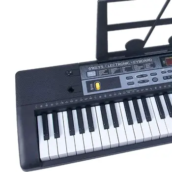 Tastatură de Pian pentru Copii Instrument de Jucărie Jucării Educative 61 De Taste cu Foaie Stand de Muzică Electronică de la Tastatură pentru Etapa de Învățare