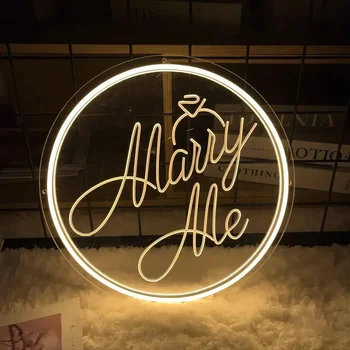 Te căsătorești cu Mine Neon Sculpta Semn Personlity Lumini LED Pentru Nunta Neoane Decor cafenea Bar Decor Cadouri Pentru Prieten Sprijin Personalizat