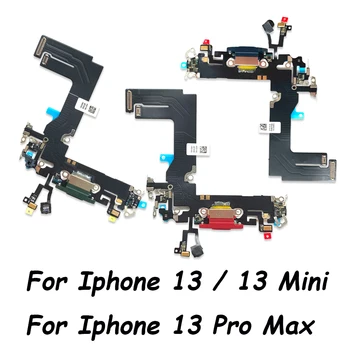 Testat Pentru iPhone 13 Pro Max 13 Mini USB Încărcător Conector Dock Port de Încărcare Micro Cablu Flex Cu Microfon Piese de schimb