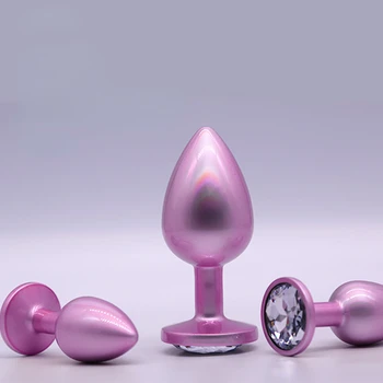 TleMeny Rotunde Colorate Anal Plug Cu Cristal Buna Jucării Pentru Femei 3 Dimensiuni Butt Plug Stimulator De Prostata Pentru Masaj Adult Sex Toy