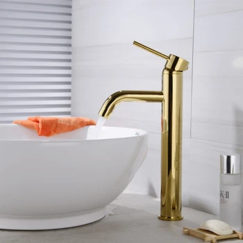 Toate-cupru aur bazin cald și rece robinete de titan aur chiuveta robinet platforma bazinul robinet.