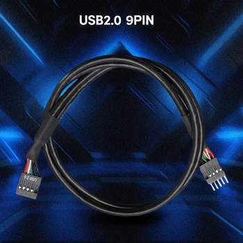 USB 9pin Cablu de Extensie USB Antet de sex Masculin la Feminin Cablu prelungitor de Multiplicare 50CM/70CM