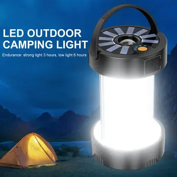 USB Reîncărcabilă Felinar Camping Lanterna în aer liber Echipamente Portabile, Lampa Cort Multifunctionale Lumina Solară, Lumina de Urgenta