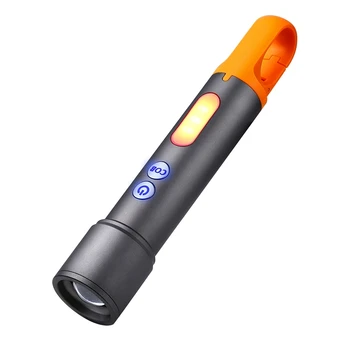 USB Reîncărcabilă Lanterna cu Zoom Lanterna LED-uri Cu COB Lumina Partea Proiector Lanterna Pentru Exterior Durabil Ușor De Utilizat