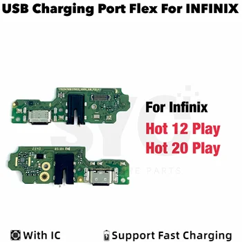 USB de Încărcare de Andocare Port Mufa Jack Conector de Încărcare de Bord Pentru Infinix Hot 12 20 Juca X6816 Flex Cablul pentru Căști Audio Jack