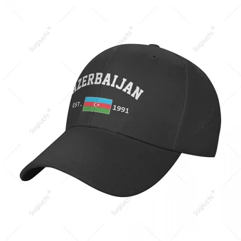 Unisex Șapcă de Baseball Azerbaidjan EST.1991 Ziua Independenței Sălbatice Umbra Soare a Atins Reglabil în aer liber Capace pentru Barbati Femei