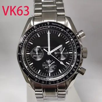 VK63 Caz Cuarț Cronograf Circulație Bărbați din Oțel Inoxidabil Ceas Ceas Sport 40mm