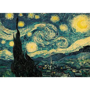 Van Gogh Celebra Pictură În Ulei Serie Cerul Înstelat Poster Retro Caracter Hârtie Kraft Serie Bar Cafenea Decor Pictura Pe Perete Autocolant