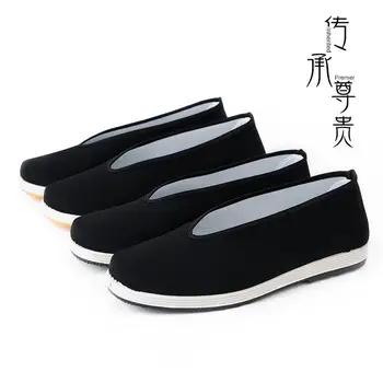 Vechi Beijing pânză pantofi barbati primavara si toamna pantofi casual pânză neagră pantofi kung fu performanță pantofi 2023