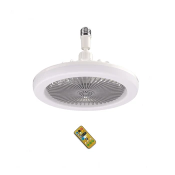 Ventilator de tavan Cu Telecomanda Si Lumina LED 30W Lampa Fan Smart Silențioasă Ventilator de Tavan E27 Convertor de Bază