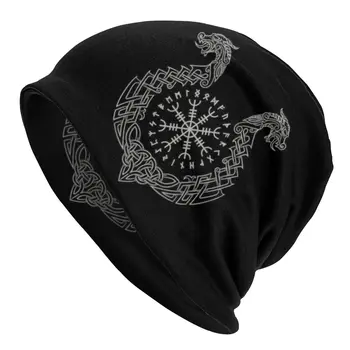 Viking Cârma Venerație Căciuli Capace Barbati Femei Unisex Moda Iarna Cald Tricot Pălărie Adult TV Show Capota Pălării