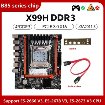 X99(X99H) Jocuri Kit Placa de baza Cu Șicane+Cablu SATA despre lga2011-V3 DDR3X4 ECC Server Memorie Slot M. 2 NVME PCI-E 3.0 X16 SATA3.0