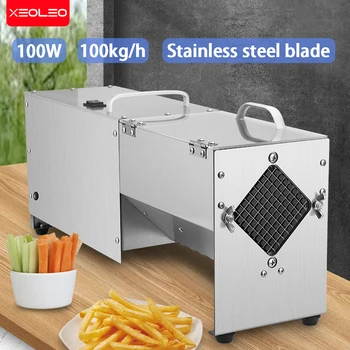 XEOLEO Electric cartofi cutter,cu trei instrumente de tăiere, comerciale acasa-aparat de cartofi prajiti/mașină de cartofi prajiti cutter