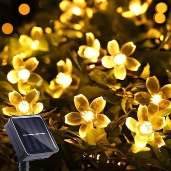 Y2K Solar de Flori Șir de Lumini în aer liber rezistent la apa Zână Lumină LED-uri Decoratiuni de Craciun pentru Gradina Gard Terasa Curte Copac 311
