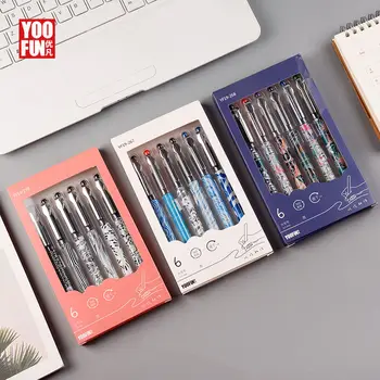 YOOFUN uscare Rapidă Pix cu Gel 0.5 mm Negru Stiloul 6 Pen Cutii