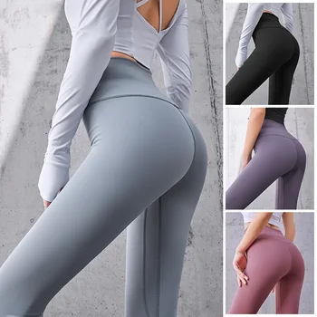 Yu lenjerie de fitness pentru femei rulează pantaloni slim timp de uscare rapidă fără sudură pentru femei pantaloni șold