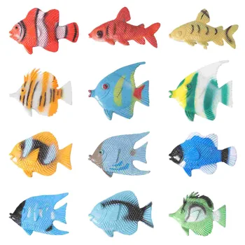 Zerodeko Pești Tropicali Jucării Pastic Creaturi Marine Set Figurine De Învățare De Învățământ Ocean Figuri De Animale Tematice Petrecere